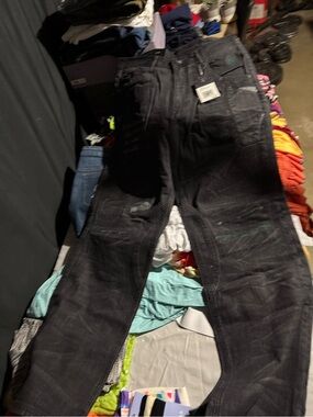 Men's Black Jeans with Subtle Distress